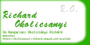 richard okolicsanyi business card