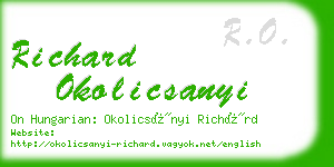 richard okolicsanyi business card